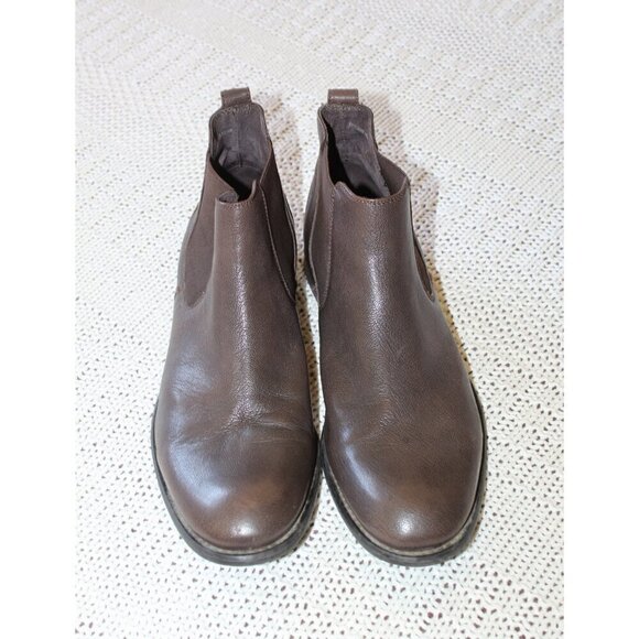 John Varvatos Chelsea Brown Leather Men Ankle boots Size 10M Made in US slip on - Picture 9 of 10